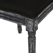 French Country Dining Chair With Rectangular Cane Backrest And Smooth Upholstered Seating - R&R Furniture Gallery (Fountain Valley, CA)