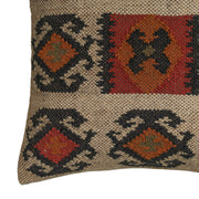 Terra - 20" Square Wool and Jute Kilim Throw Pillow - Clay - R&R Furniture Gallery (Fountain Valley, CA)