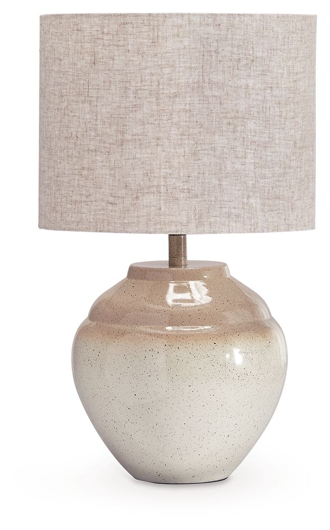 Waldish - Metal Table Lamp - Cream / Beige - R&R Furniture Gallery (Fountain Valley, CA)