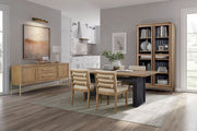 Double Pedestal Table Latte - Light Brown - R&R Furniture Gallery (Fountain Valley, CA)