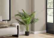 34" Tall, Artificial Plant, Palm Tree, Indoor, Faux, Fake, Floor, Greenery, Potted, Real Touch, Decorative - Green / Black - R&R Furniture Gallery (Fountain Valley, CA)
