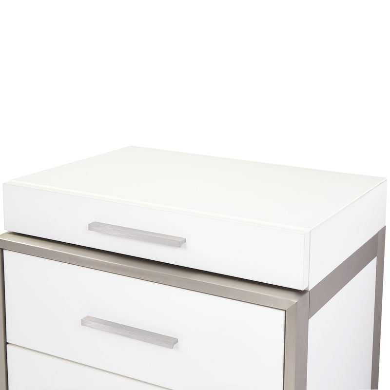 Marquee - Nightstand - Cloud White - R&R Furniture Gallery (Fountain Valley, CA)