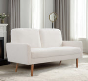 Loveseat Sofa, European Style With Sleek Design, Modern & Vintage Flair, Upholstered 2 Seater Couch - R&R Furniture Gallery (Fountain Valley, CA)