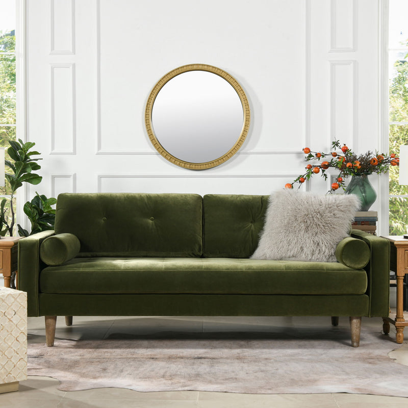 Nicholas - Mid-Century Modern Sofa - Olive Green - R&R Furniture Gallery (Fountain Valley, CA)