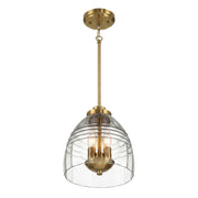 Ember - 3 Candle Lights Chain Pendant - Clear / Gold - R&R Furniture Gallery (Fountain Valley, CA)