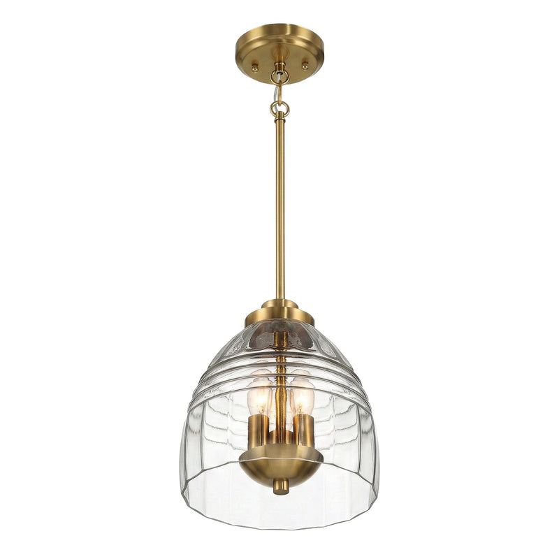 Ember - 3 Candle Lights Chain Pendant - Clear / Gold - R&R Furniture Gallery (Fountain Valley, CA)