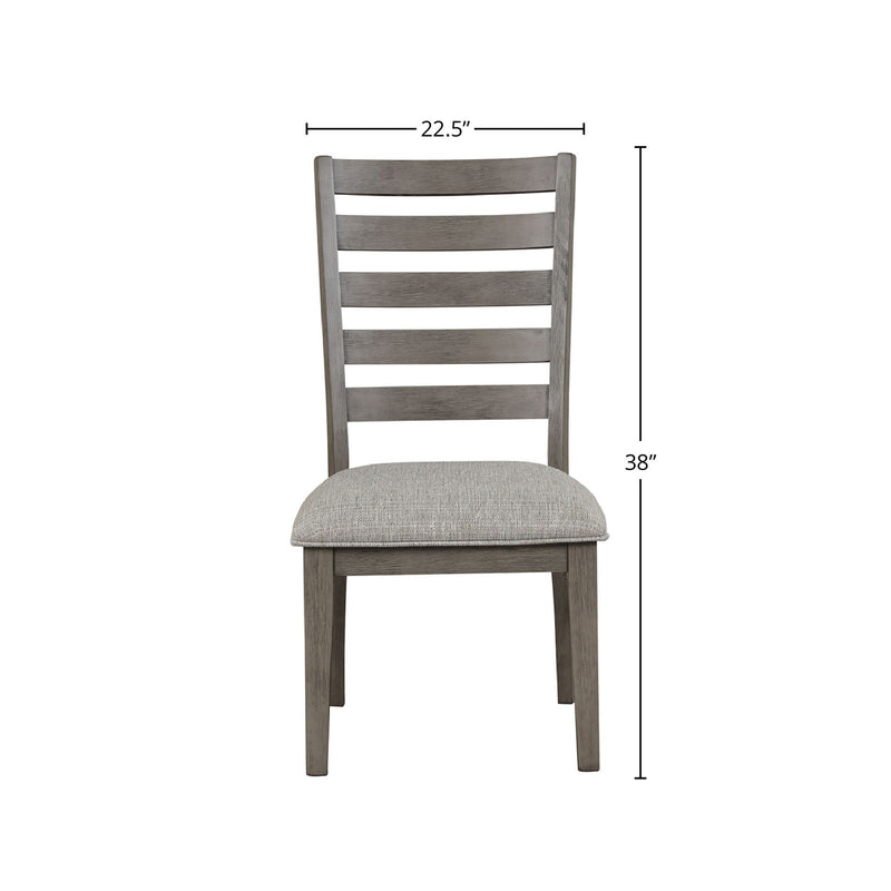 Side Dining Chair With Ladder Back (Set of 2) - Gray - R&R Furniture Gallery (Fountain Valley, CA)