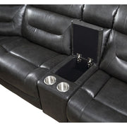Imogen - Power Motion Sectional Sofa With USB - Gray Leather-Aire - R&R Furniture Gallery (Fountain Valley, CA)