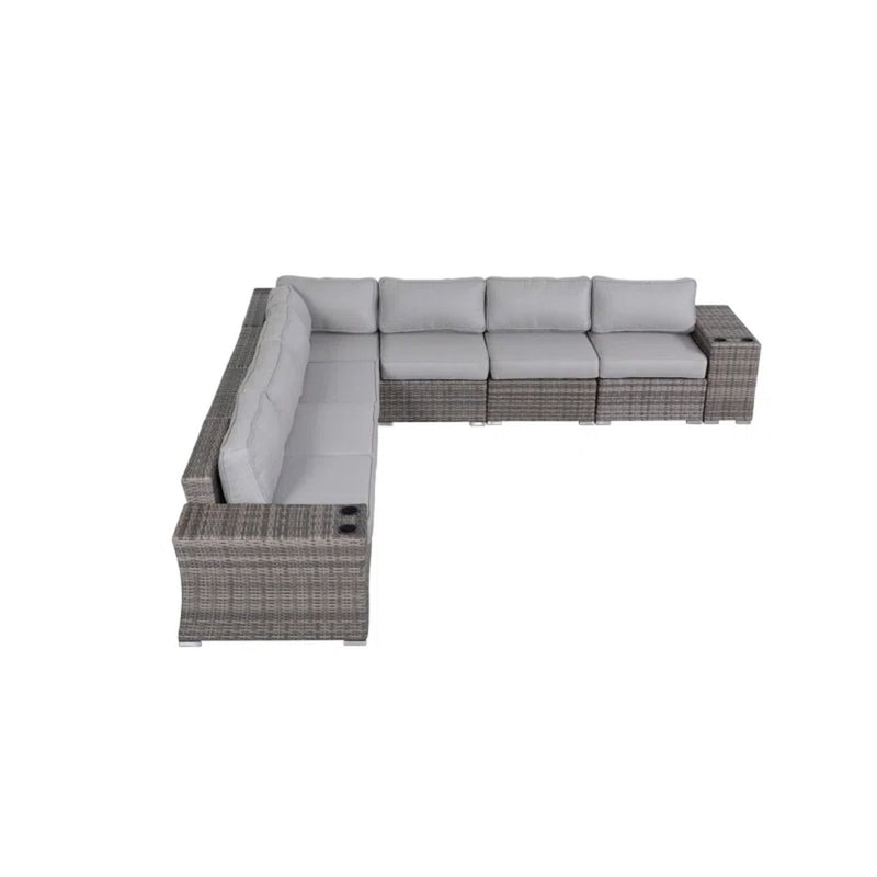 Rattan Sectional Sofa Set With Cushions - R&R Furniture Gallery (Fountain Valley, CA)