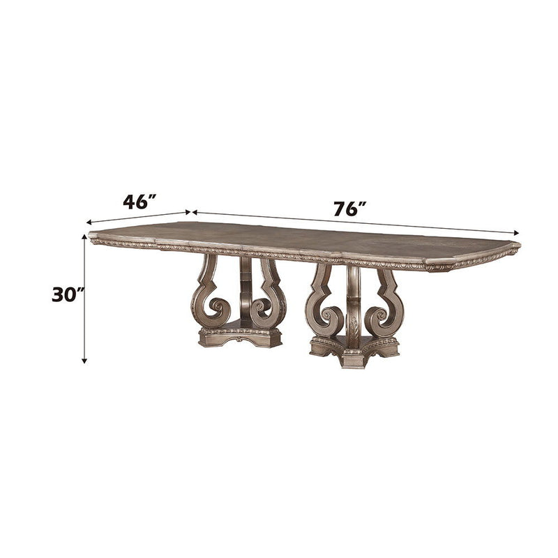 Northville - 30" Dining Table - Antique Silver - R&R Furniture Gallery (Fountain Valley, CA)