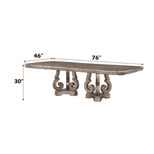 Northville - 30" Dining Table - Antique Silver - R&R Furniture Gallery (Fountain Valley, CA)