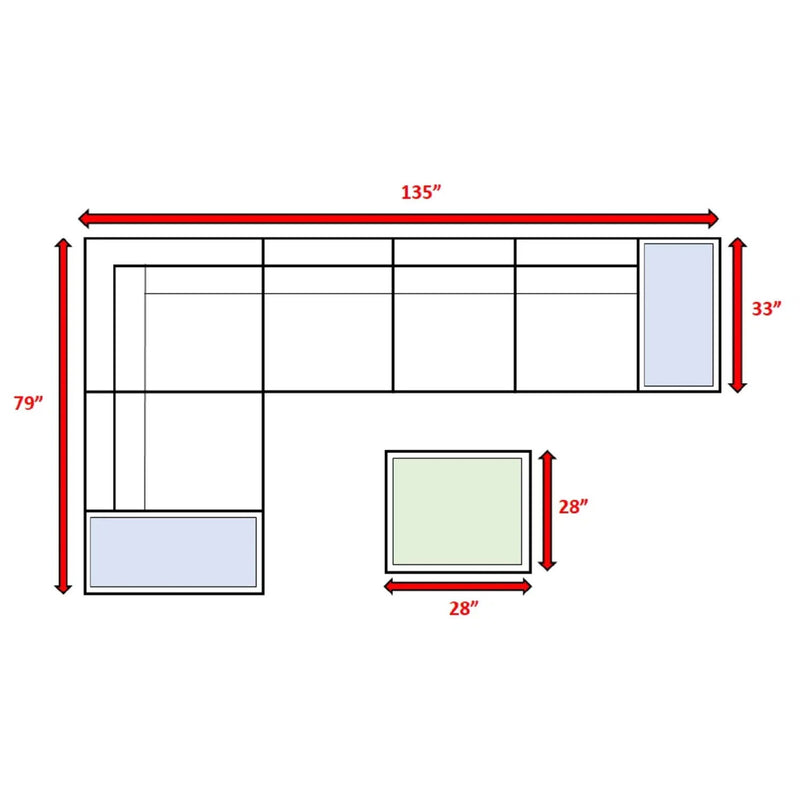 Wicker Sectional Seating Group With Cushions - R&R Furniture Gallery (Fountain Valley, CA)