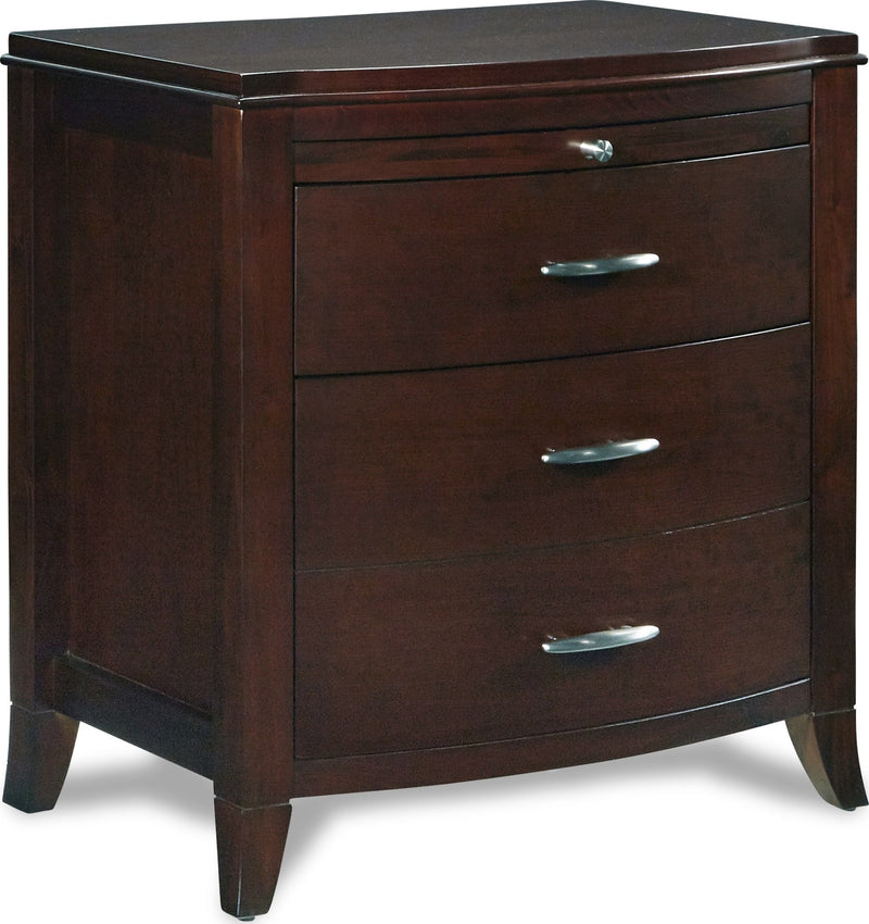 Brighton Charging Station Nightstand in Cinnamon