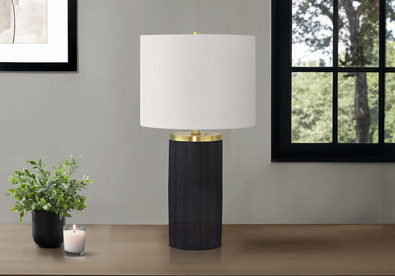 Lighting, Table Lamp, Concrete, Modern - Black - R&R Furniture Gallery (Fountain Valley, CA)