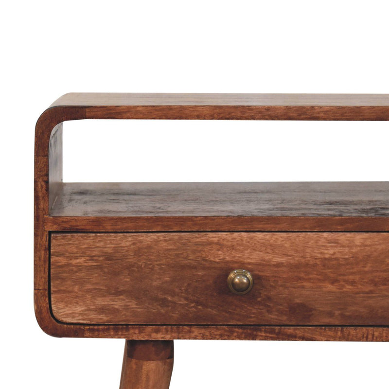 Solid Wood Curved Console Table - R&R Furniture Gallery (Fountain Valley, CA)