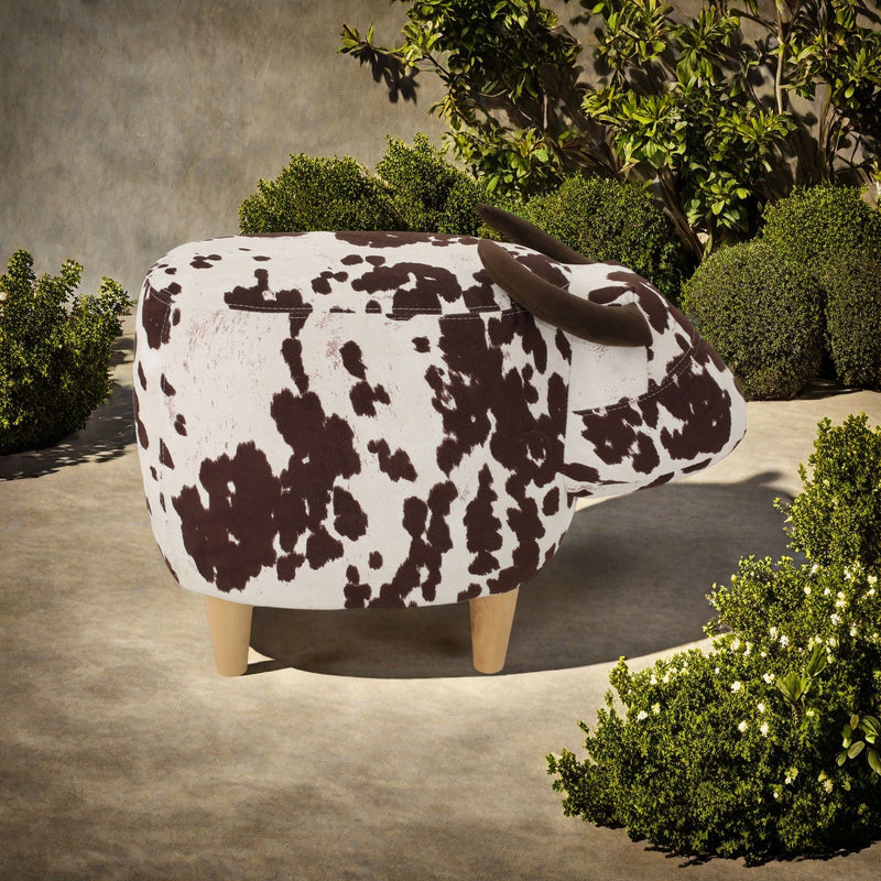 Cow Shaped Ottoman Footstool - R&R Furniture Gallery (Fountain Valley, CA)