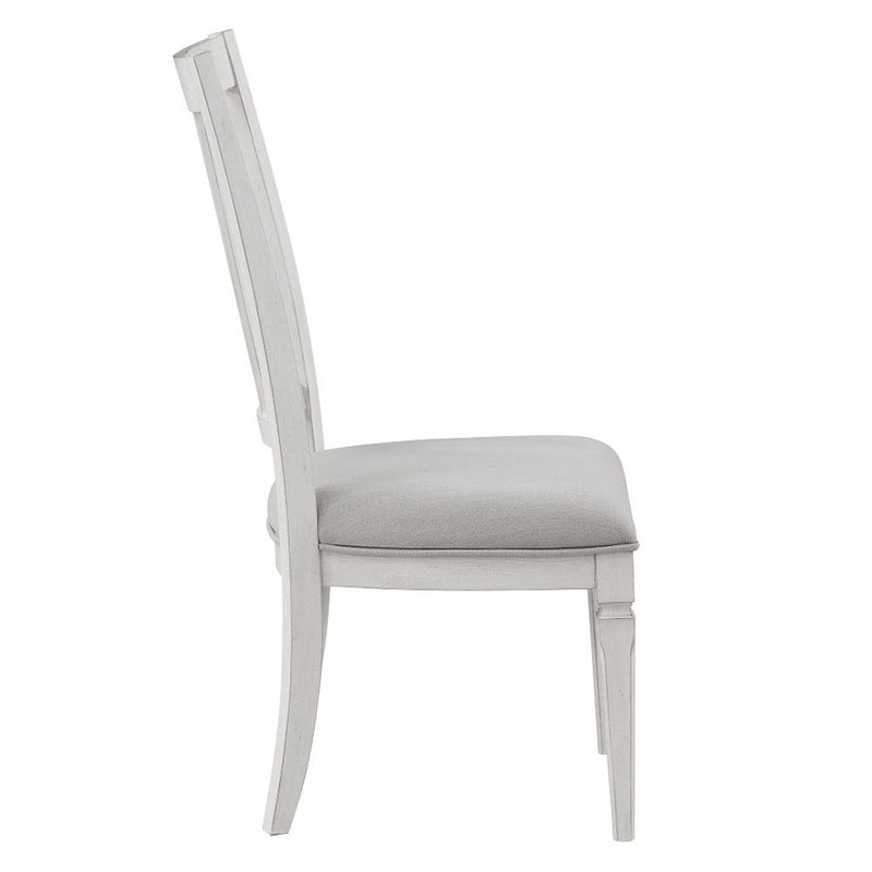 Katia - Side Chair (Set of 2) - Light Gray Linen & Weathered White - R&R Furniture Gallery (Fountain Valley, CA)