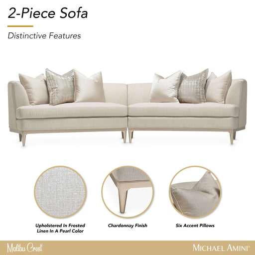 Malibu Crest - 2-Piece Sofa - Pearl / Chardonnay - R&R Furniture Gallery (Fountain Valley, CA)
