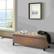 Elegant Design Tufted Top, Soft Close Storage Bench - R&R Furniture Gallery (Fountain Valley, CA)