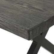 Outdoor aluminum dining table with steel frame by Noble House, featuring a sleek, modern design for outdoor entertaining.