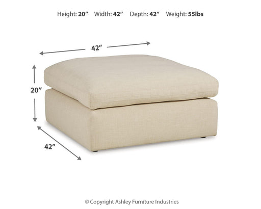 Benchcraft® Elyza oversized accent ottoman with plush fabric and modern design, perfect as a versatile living room accessory.