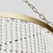 Amanda - Beaded Chandelier - White - R&R Furniture Gallery (Fountain Valley, CA)