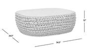 Willow - Oval Woven Patio Coffee Table, Wicker Frame - R&R Furniture Gallery (Fountain Valley, CA)