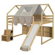 Loft Bed With House Shaped Frame And Tent - R&R Furniture Gallery (Fountain Valley, CA)