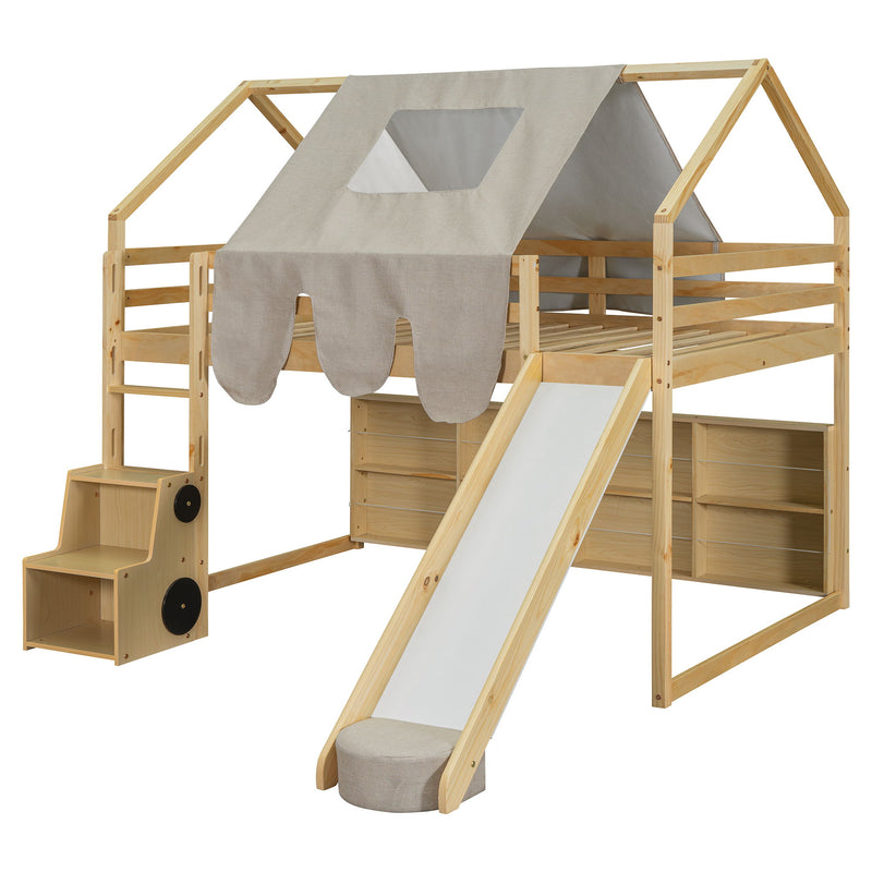 Loft Bed With House Shaped Frame And Tent - R&R Furniture Gallery (Fountain Valley, CA)