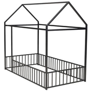 Metal Bed House Bed Frame With Fence - R&R Furniture Gallery (Fountain Valley, CA)