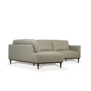 Tampa - 33" Sectional Sofa - Airy Green Leather - R&R Furniture Gallery (Fountain Valley, CA)