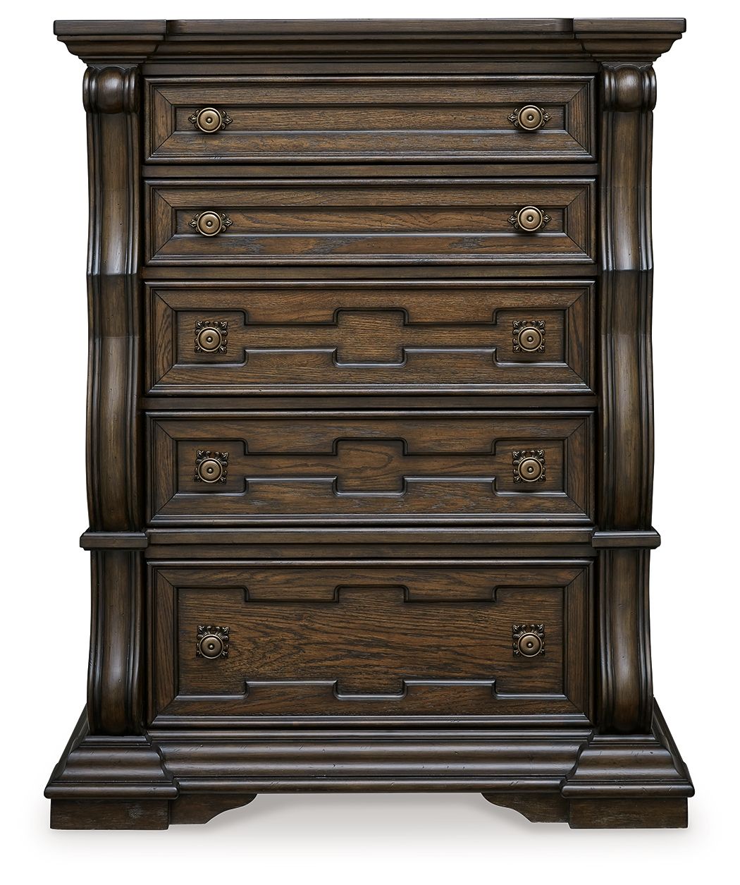 Maylee - Five Drawer Chest - Dark Brown - R&R Furniture Gallery (Fountain Valley, CA)