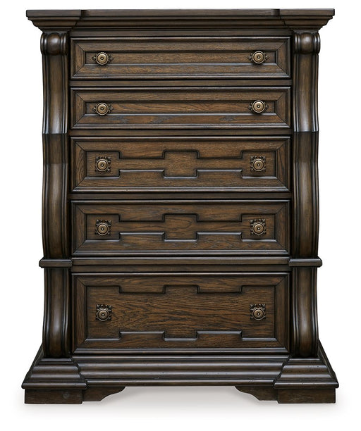 Maylee - Five Drawer Chest - Dark Brown - R&R Furniture Gallery (Fountain Valley, CA)