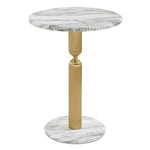In a Pinch - Accent Table - Brass / White