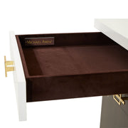 Belmont Place - Desk - White / Dark Brown - R&R Furniture Gallery (Fountain Valley, CA)