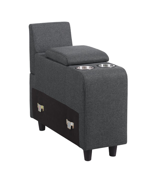 Hannah - Sectional Sofa With Ottoman - Dark Gray - R&R Furniture Gallery (Fountain Valley, CA)