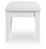 Chalanna - Vanity Stool - White - R&R Furniture Gallery (Fountain Valley, CA)
