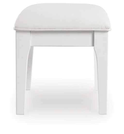 Chalanna - Vanity Stool - White - R&R Furniture Gallery (Fountain Valley, CA)