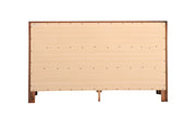 Cherry Summit dresser by Glory Furniture featuring a sleek design with multiple drawers for storage.