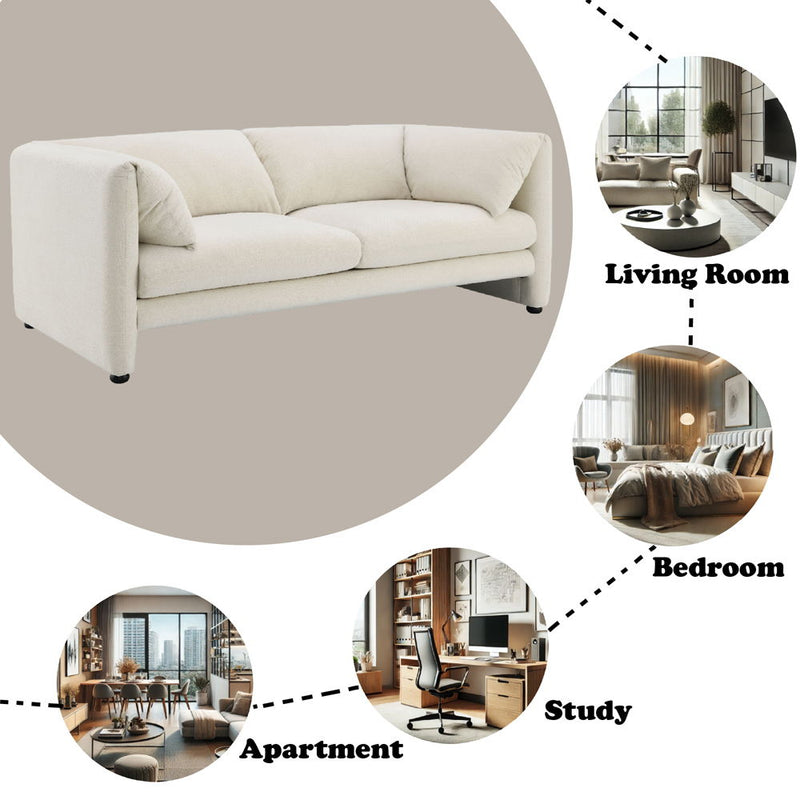 Jaeda - Loveseat - Beige Linen - R&R Furniture Gallery (Fountain Valley, CA)