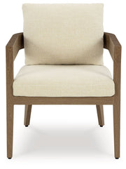 Serene Bay - Arm Chair With Cushion (Set of 2) - Dark Brown / White - R&R Furniture Gallery (Fountain Valley, CA)