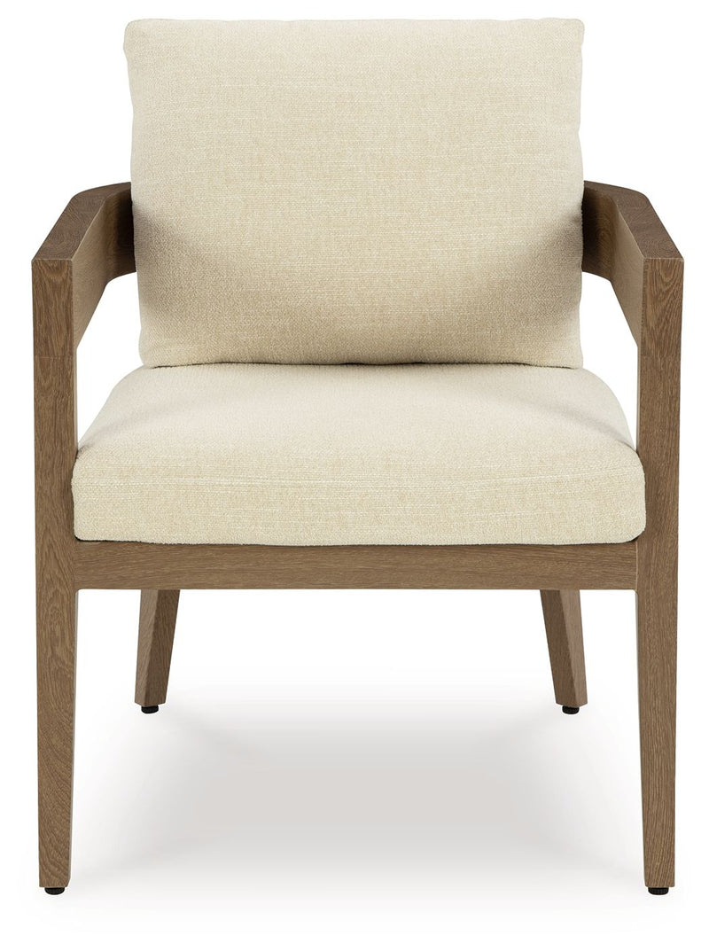 Serene Bay - Arm Chair With Cushion (Set of 2) - Dark Brown / White - R&R Furniture Gallery (Fountain Valley, CA)