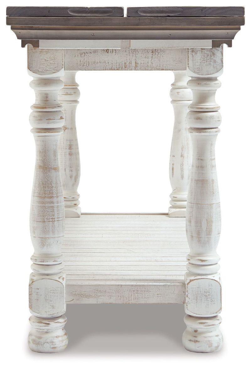 Havalance - Flip Top Sofa Table - Gray / White - R&R Furniture Gallery (Fountain Valley, CA)