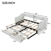 Upholstered Daybed With 2 Drawers - R&R Furniture Gallery (Fountain Valley, CA)