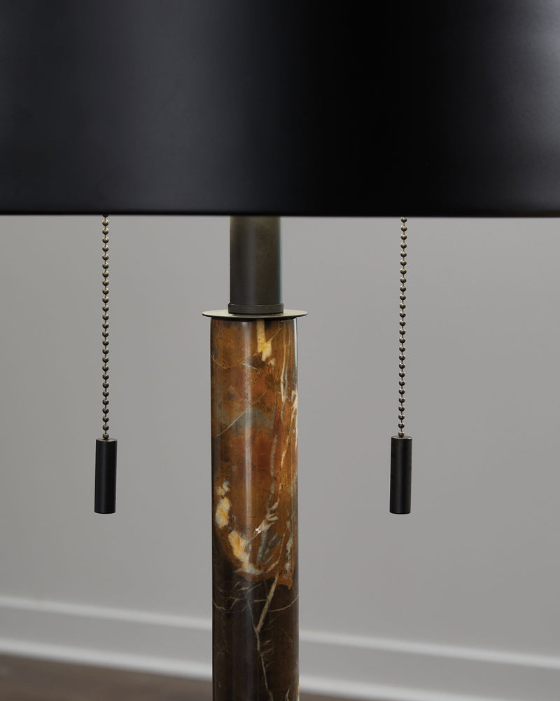 Alanbert - Metal Table Lamp - Brown / Black - R&R Furniture Gallery (Fountain Valley, CA)