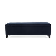 Noble House upholstered storage ottoman bench with soft fabric and cushioned top, ideal for living room or bedroom decor.