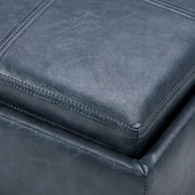 Rockwood - Upholstered Cube Storage Ottoman With Tray - R&R Furniture Gallery (Fountain Valley, CA)