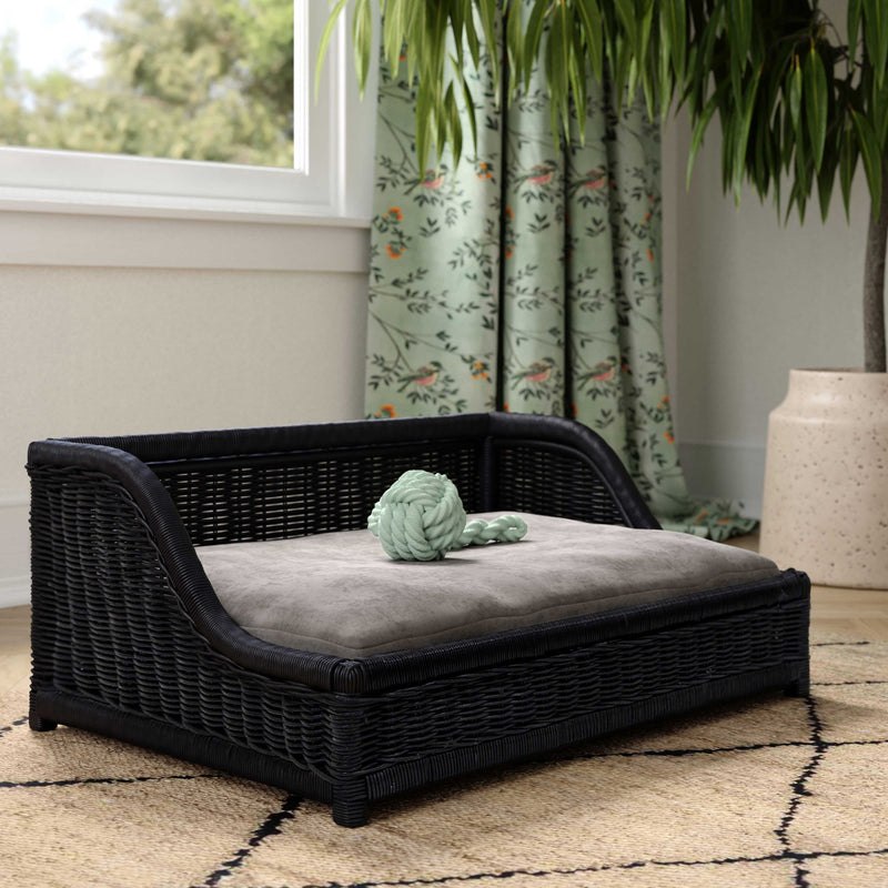Poppy - Rattan Small Pet Bed - Black - R&R Furniture Gallery (Fountain Valley, CA)