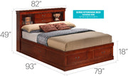 Traditional Style Bookcase Storage Bed - R&R Furniture Gallery (Fountain Valley, CA)