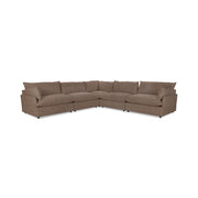 Classic Home Caplan modular sectional sofa with plush cushions and fabric upholstery in a modern stationary sectional design.